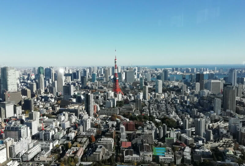 東京タワー方面